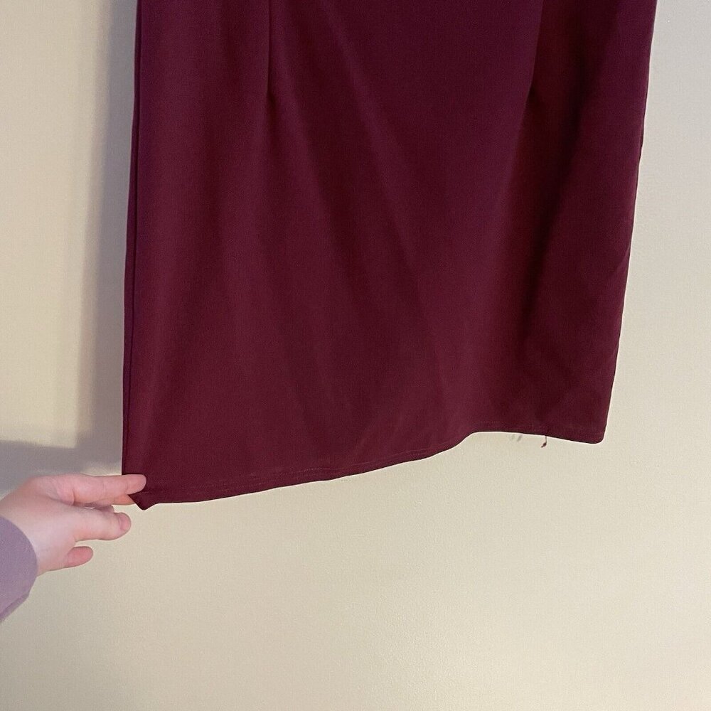 LA Hearts PacSun Women M Burgundy Y2K Square Neck Shirred Bodycon Mini Dress NWT - Picture 6 of 15